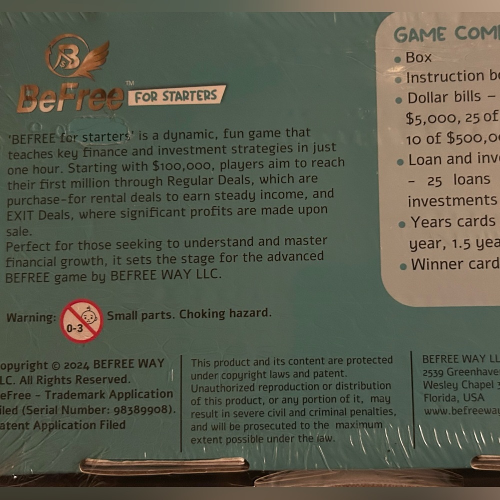 BeFree for Starters Financial Literacy Money Management Card Game New Sealed - Picture 3 of 7